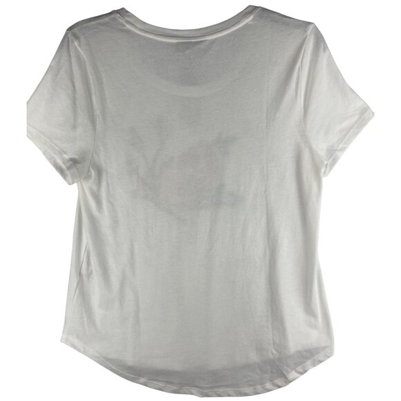 Style & Co Womens Small / Medium (See Measurements) Perf Tee White Graphic Tee - Picture 2 of 9